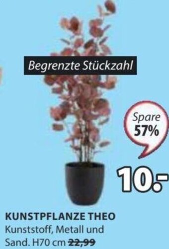 JYSK KUNSTPFLANZE THEO Kunststoff, Metall und Sand. H70 cm Angebot