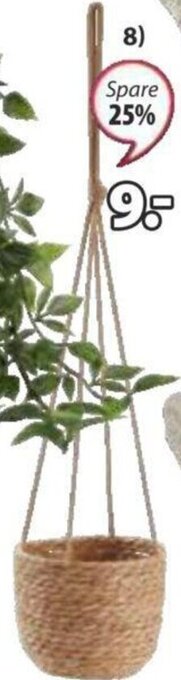 JYSK BLUMENTOPF STEFAN Seegras und Kunststoff. Ø18 x H15 cm Angebot