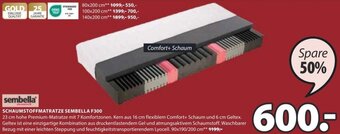 JYSK SCHAUMSTOFFMATRATZE SEMBELLA F300 90x190/200 cm Angebot