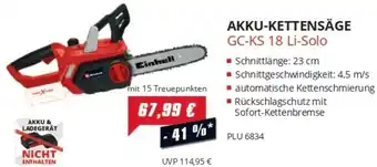 Unimarkt Einhell AKKU-KETTENSÄGE GC-KS 18 Li-Solo Angebot