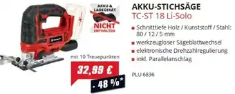 Unimarkt Einhell AKKU-STICHSÄGE TC-ST 18 Li-Solo Angebot