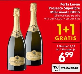 Interspar Prosecco superiore millesimato conegliano valdobbiadene Angebot
