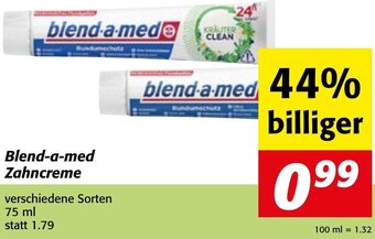 Strasser Markt Blend-a-med Zahncreme verschiedene Sorten 75 ml Angebot