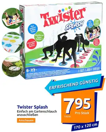 Action Twister Splash Einfach am Gartenschlauch anzuschließen Pro Stück 170x120 cm Angebot