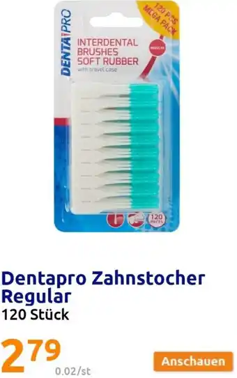 Action Dentapro Zahnstocher Regular 120 Stück Angebot