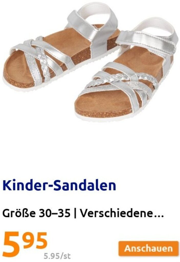 Action Kinder-Sandalen Größe 30-35 | Verschiedene... Angebot