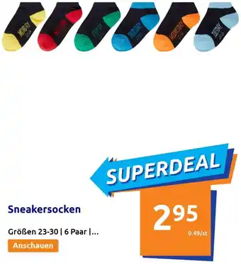 Action Sneakersocken Größen 23-30 | 6 Paar |... Angebot