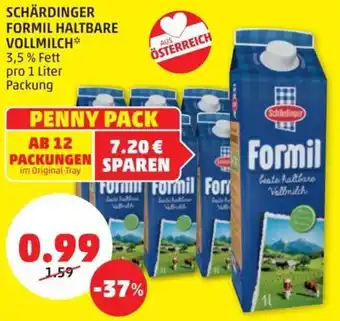 PENNY SCHÄRDINGER FORMIL HALTBARE 3,5 % Fett pro 1 Liter Packung Angebot