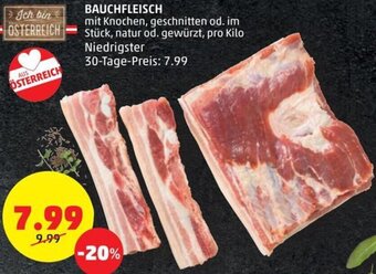 PENNY BAUCHFLEISCH mit Knochen, geschnitten od. im Stück, natur od. gewürzt, pro Kilo Angebot