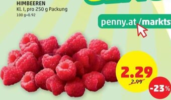 PENNY HIMBEEREN Kl. I, pro 250 g Packung Angebot