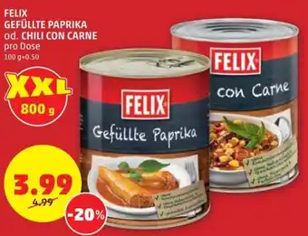 PENNY FELIX GEFÜLLTE PAPRIKA od. CHILI CON CARNE pro Dose Angebot