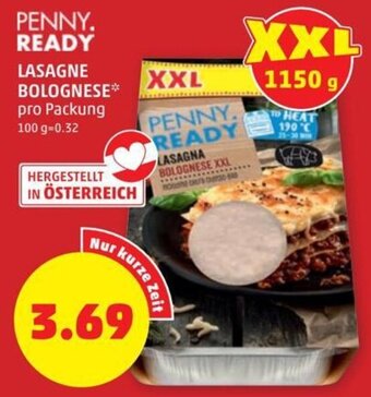 PENNY PENNY. READY LASAGNE BOLOGNESE* pro Packung Angebot