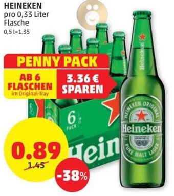 PENNY HEINEKEN pro 0,33 Liter Flasche Angebot