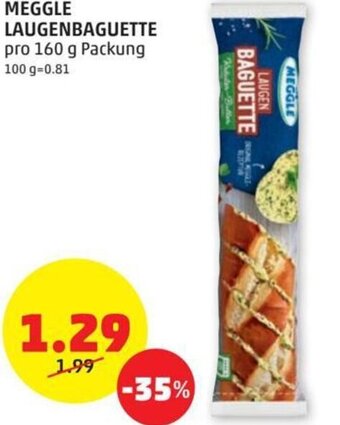 PENNY MEGGLE LAUGENBAGUETTE pro 160 g Packung Angebot