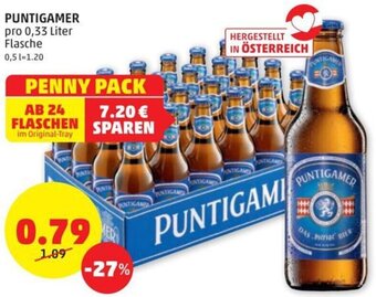 PENNY PUNTIGAMER pro 0,33 Liter Flasche Angebot
