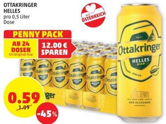 PENNY Ottakringer HELLES pro 0,5 Liter Angebot