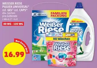 PENNY WEISSER RIESE PULVER UNIVERSAL* od. GEL* od. CAPS* div. Sorten pro Gebinde Angebot