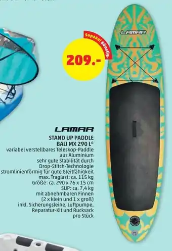 PENNY LAMAR STAND UP PADDLE BALI MX 290 L* Angebot
