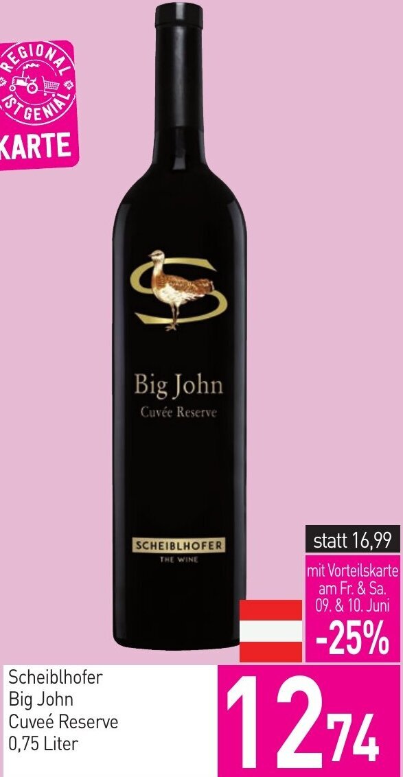 Sutterlüty Scheiblhofer Big John Cuveé Reserve 0,75 Liter Angebot