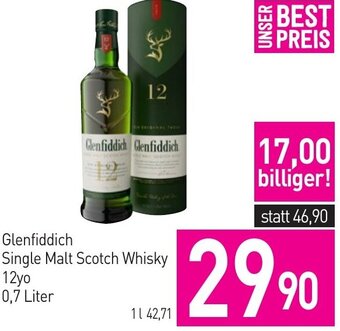 Sutterlüty Glenfiddich Single Malt Scotch Whisky 12yo 0,7 Liter Angebot