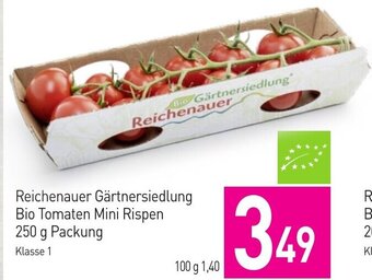 Sutterlüty Reichenauer Gärtnersiedlung Bio Tomaten Mini Rispen 250 g Packung Angebot