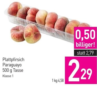 Sutterlüty Plattpfirsich Paraguayo 500 g Tasse Angebot