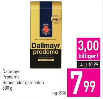 Sutterlüty Dallmayr Prodomo Bohne oder gemahlen 500 g Angebot