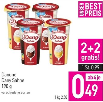 Sutterlüty Danone Dany Sahne 190 g Angebot