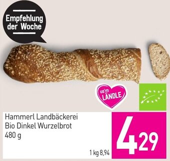 Sutterlüty Hammerl Landbäckerei Bio Dinkel Wurzelbrot 480 g Angebot