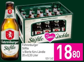 Sutterlüty Fohrenburger Stiftle 's Bierle fürs Ländle 20 x 0,33 Liter Angebot
