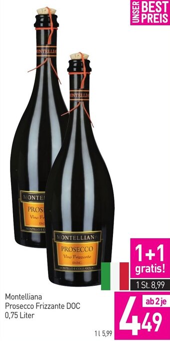 Sutterlüty Montelliana Prosecco Frizzante DOC 0,75 Liter Angebot
