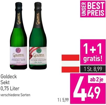 Sutterlüty Goldeck Sekt 0,75 Liter Angebot