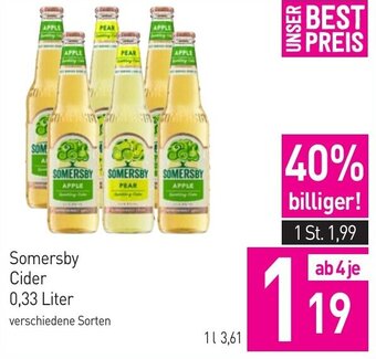 Sutterlüty Somersby Cider 0,33 Liter Angebot