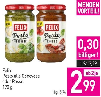 Sutterlüty Felix Pesto alla Genovese oder Rosso 190 g Angebot
