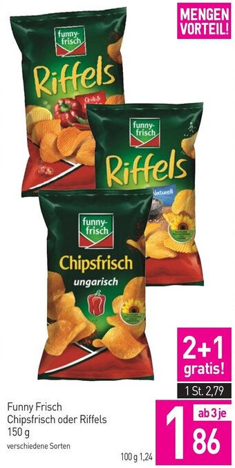 Sutterlüty Funny Frisch Chipsfrisch oder Riffels 150 g Angebot