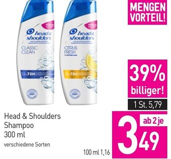 Sutterlüty Head & Shoulders Shampoo 300 ml Angebot