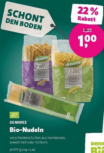 Denn's Biomarkt DENNREE Bio-Nudeln Angebot