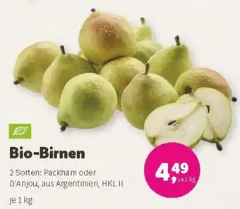Denn's Biomarkt Bio-Birnen 2 Sorten: Packham oder D'Anjou, aus Argentinien, HKL II je 1 kg Angebot