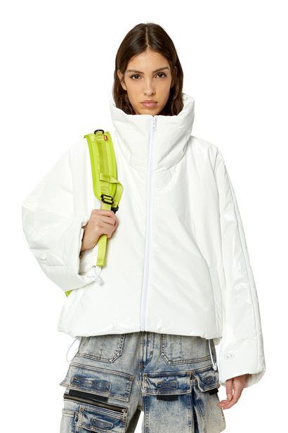 Diesel Übergroße wattierte jacke mit beschichtung Angebot