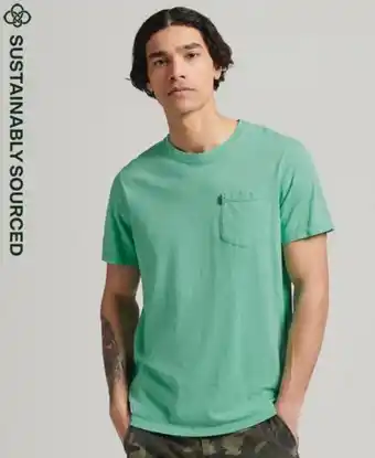 Superdry Organic cotton crew neck slub pocket t-shirt Angebot