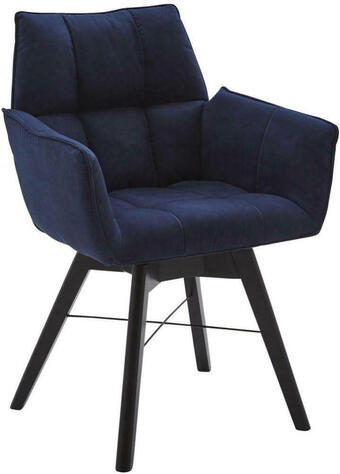 XXXLutz Armlehnstuhl in holz, textil schwarz, dunkelblau Angebot