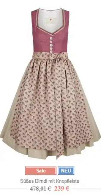 Süßes Dirndl Mit Knopfleiste