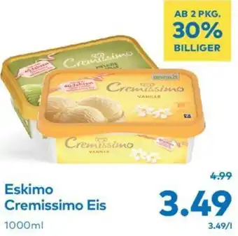 T&G Eskimo Cremissimo Eis 1000 ml Angebot