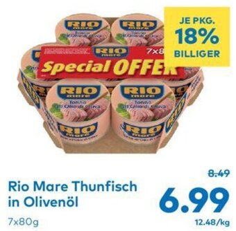 T&G Rio Mare Thunfisch in Olivenöl 7x80g Angebot
