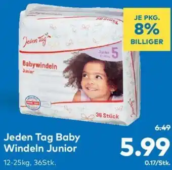 T&G Jeden Tag Baby Windeln Junior 12-25kg, 36Stk. Angebot