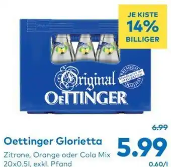 T&G Oettinger Glorietta Zitrone, Orange oder Cola Mix 20x0.51, exkl. Pfand Angebot