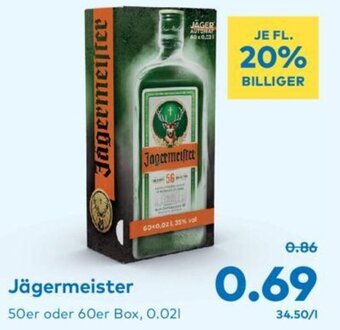 T&G Jägermeister 50er oder 60er Box, 0.02L Angebot