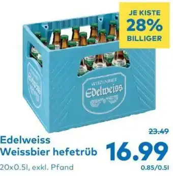 T&G Edelweiss Weissbier hefetrüb 20x0.5L, exkl. Pfand Angebot
