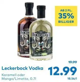 T&G Leckerbock Vodka Karamell oder Mango/Limette, 0.7L Angebot