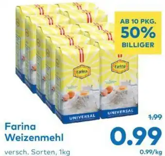 T&G Farina Weizenmehl versch. Sorten, 1kg Angebot